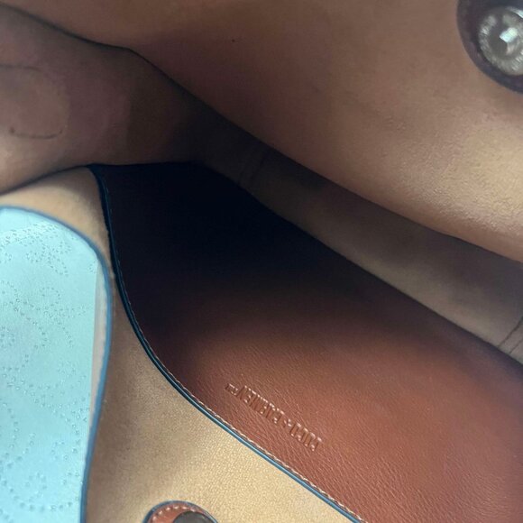 COCO + CARMEN Brown Leather Bag / Tiger Strap/ Bohemian Style - Picture 6 of 12